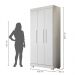 Guarda Roupa Roupeiro Flórida 3 Portas 3 Gavetas Tigus Baby Branco