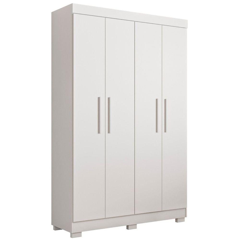Guarda Roupa Roupeiro Flórida 4 Portas 3 Gavetas Tigus Baby Branco