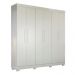 Guarda Roupa Roupeiro Flórida 6 Portas 4 Gavetas Tigus Baby Branco