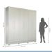 Guarda Roupa Roupeiro Flórida 6 Portas 4 Gavetas Tigus Baby Branco