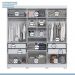 Guarda Roupa Roupeiro Flórida 6 Portas 4 Gavetas Tigus Baby Branco