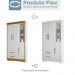 Guarda Roupa Roupeiro Infantil Flocos 3 Portas 2 Gavetas Tigus Baby Flex Branco Madeirado Ypê