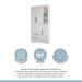 Guarda Roupa Roupeiro Infantil Flocos 3 Portas 2 Gavetas Tigus Baby Flex Branco Madeirado Ypê