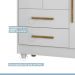 Guarda Roupa Roupeiro Infantil Flocos 3 Portas 2 Gavetas Tigus Baby Flex Branco Madeirado Ypê