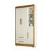 Guarda Roupa Roupeiro Infantil Flocos 3 Portas 2 Gavetas Tigus Baby Off White Madeirado Ypê
