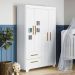 Guarda Roupa Roupeiro Infantil Fly 4 Portas 2 Gavetas Tigus Baby Branco