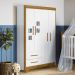 Guarda Roupa Roupeiro Infantil Fly 4 Portas 2 Gavetas Tigus Baby Flex Branco Madeirado Ypê