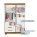 Guarda Roupa Roupeiro Infantil Fly 4 Portas 2 Gavetas Tigus Baby Flex Branco Madeirado Ypê