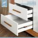 Guarda Roupa Roupeiro Infantil Fly 4 Portas 2 Gavetas Tigus Baby Flex Branco Madeirado Ypê