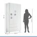 Guarda Roupa Roupeiro Infantil Life 3 Portas 2 Gavetas Tigus Baby Branco