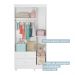 Guarda Roupa Roupeiro Infantil Life 3 Portas 2 Gavetas Tigus Baby Branco Madeirado Ypê
