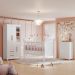 Quarto de Bebê Completo Zara com Berço com Colchão Cômoda Guarda Roupa Tigus Baby Branco
