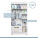Quarto de Bebê Completo Zara com Berço com Colchão Cômoda Guarda Roupa Tigus Baby Branco