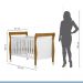 Quarto de Bebê Completo Zara com Berço com Colchão Cômoda Guarda Roupa Tigus Baby Branco Amadeirado Ypê