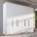 Guarda Roupa Casal Valencia 6 Portas 6 Gav  Branco