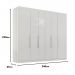 Guarda Roupa Casal Valencia 6 Portas 6 Gav  Branco