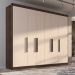 Guarda Roupa Casal Valencia 6 Portas 6 Gav  Chocolate/off White