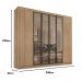 Guarda Roupa Casal Valencia 6 Portas 6 Gav C/ Vidro Reflecta  Teka Madrid