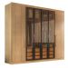Guarda Roupa Casal Valencia 6 Portas 6 Gav C/ Vidro Reflecta  Teka Madrid