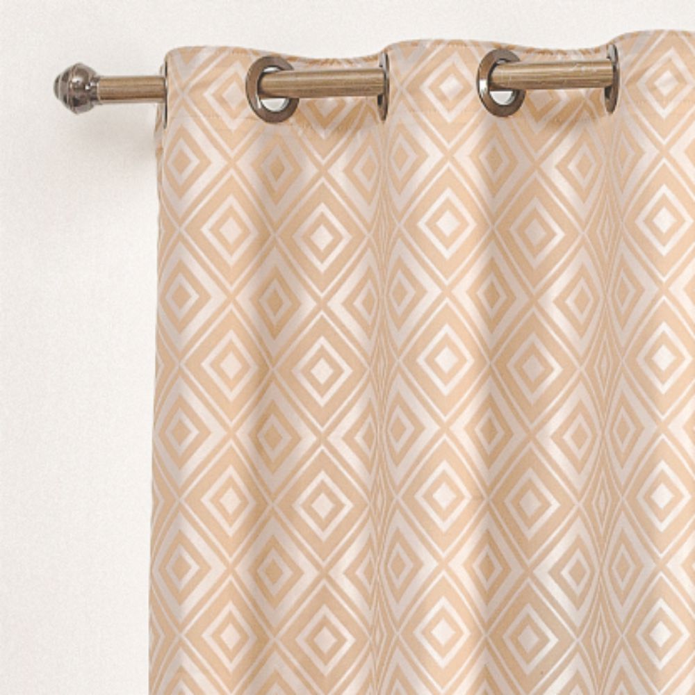 Cortina em Jacquard Bahamas 3,00 x 2,70 Para Varão - Bege
