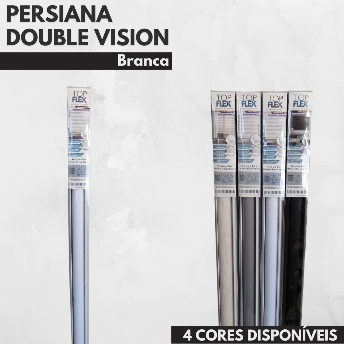 Persiana Double Vision Sunny 220larg x 220alt Branca (com bandô)