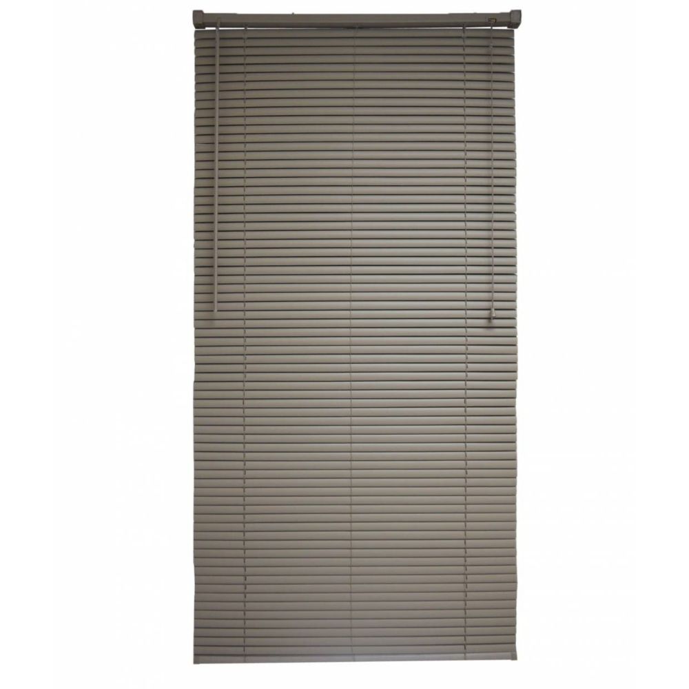 Persiana Horizontal PVC 25mm BLOCK LUXO 160larg x 160alt Café (2 pçs)
