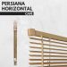 Persiana Horizontal PVC 25mm BLOCK LUXO 160larg x 160alt Café (2 pçs)