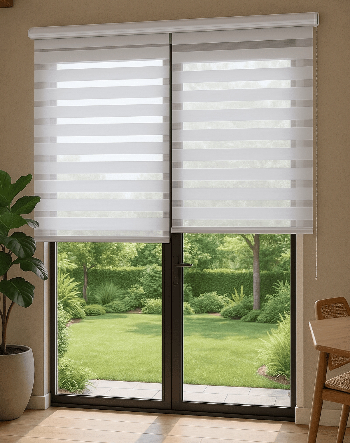 Persiana Horizontal PVC 25mm BLOCK LUXO 200larg x 220alt Branca (2 pçs)