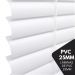 Persiana Horizontal PVC 25mm BLOCK LUXO 80larg x 160alt Branca