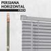 Persiana Horizontal PVC BLOCK 160larg x 160alt Cinza (2 pçs)