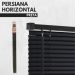 Persiana Horizontal PVC BLOCK 160larg x 220alt Preta (2 pçs)