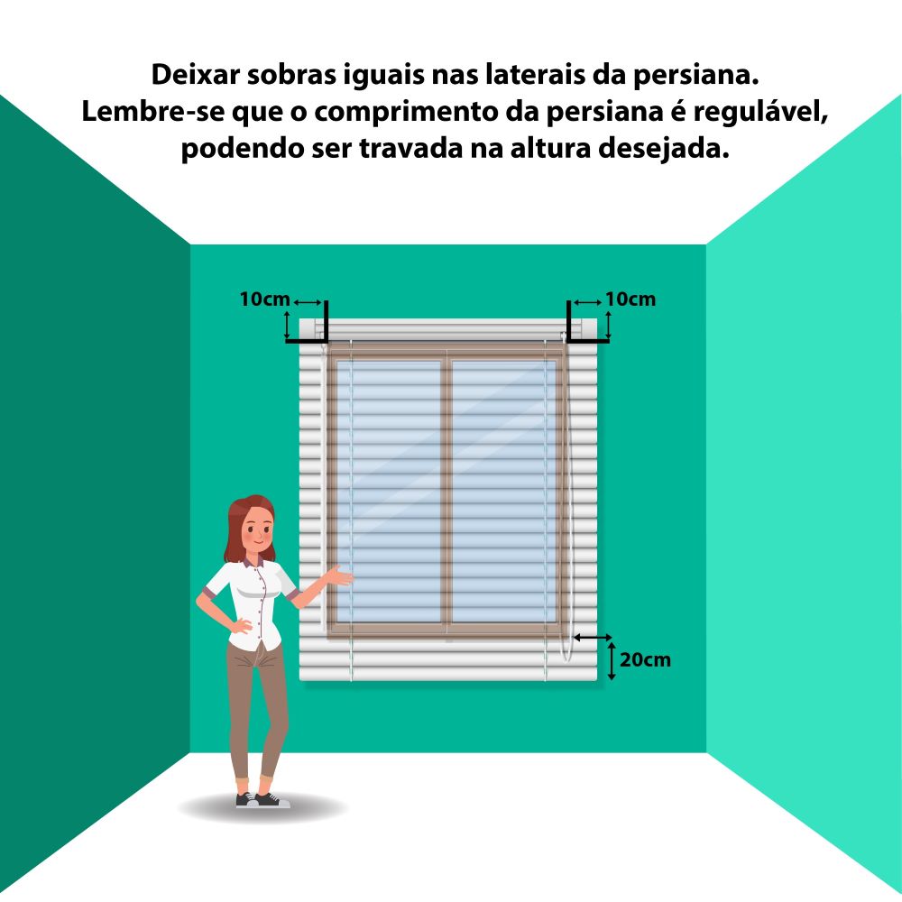 Persiana Horizontal PVC BLOCK 200larg x 220alt Preta (2 pçs)