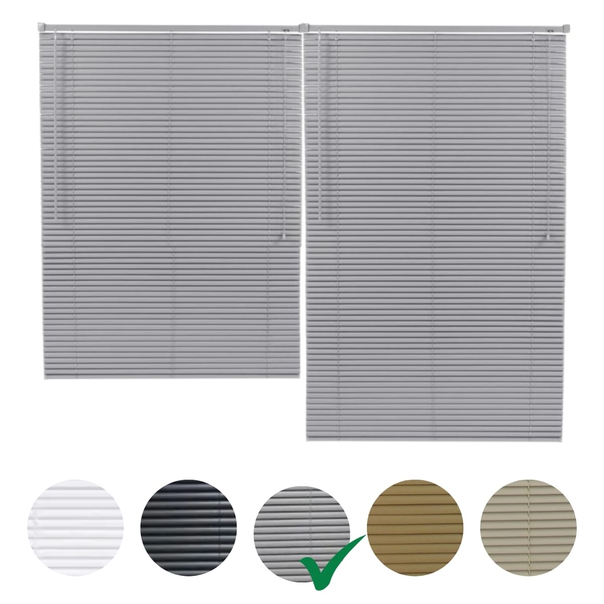 Persiana Horizontal PVC BLOCK 240larg x 220alt Cinza (2 pçs)