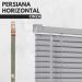 Persiana Horizontal PVC BLOCK 240larg x 220alt Cinza (2 pçs)