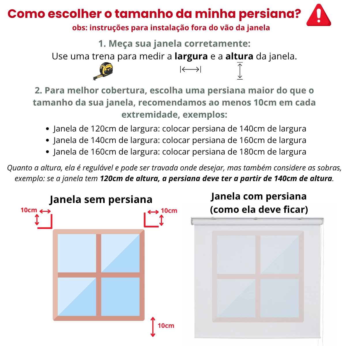 Persiana Rolo Blackout Robust 240larg x 160alt Branca (2pçs)