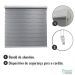 Persiana Rolo Double Vision Zebra 120larg x 160alt Cinza com bando