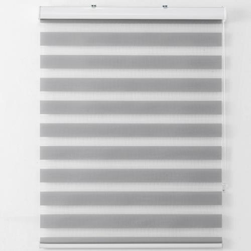 Persiana Rolo Double Vision Zebra 120larg x 160alt Cinza com bando