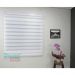 Persiana Rolo Double Vision Zebra 160larg x 160alt Branca com bando