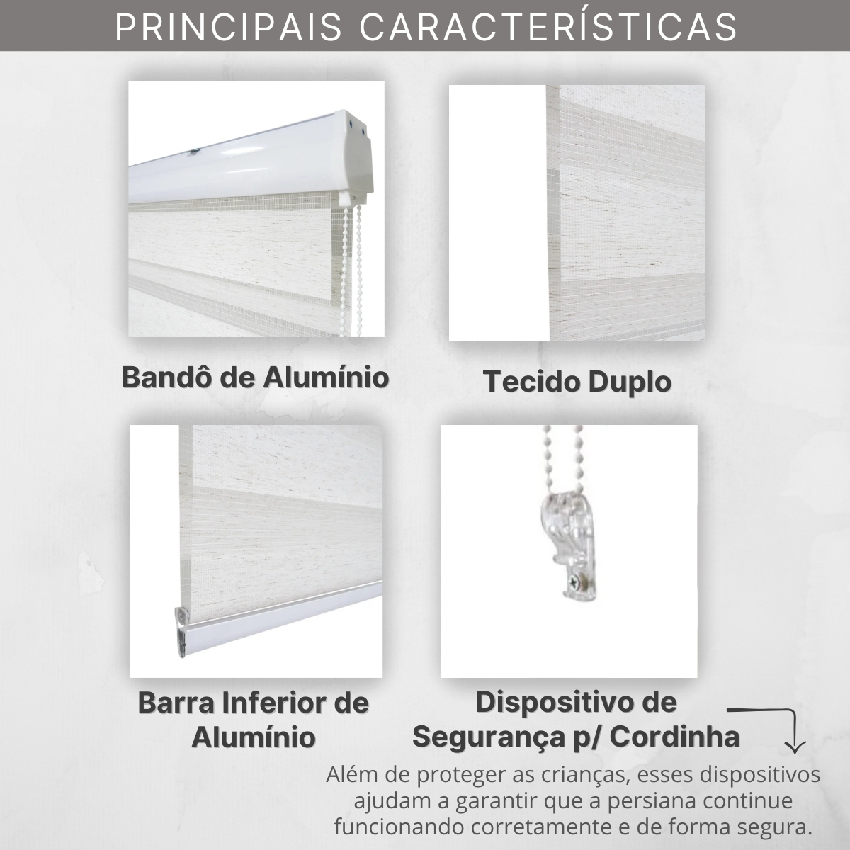 Persiana Rolo Double Vision Zebra 160larg x 220alt Linho com bando