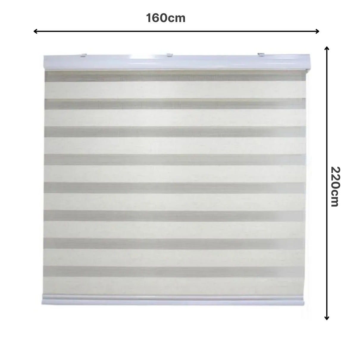 Persiana Rolo Double Vision Zebra 160larg x 220alt Linho com bando