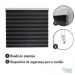 Persiana Rolo Double Vision Zebra 180larg x 220alt Preta com bando