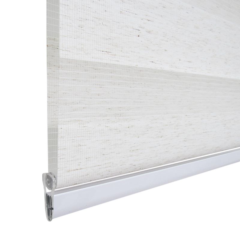 Persiana Rolo Double Vision Zebra 220larg x 220alt Linho com bando