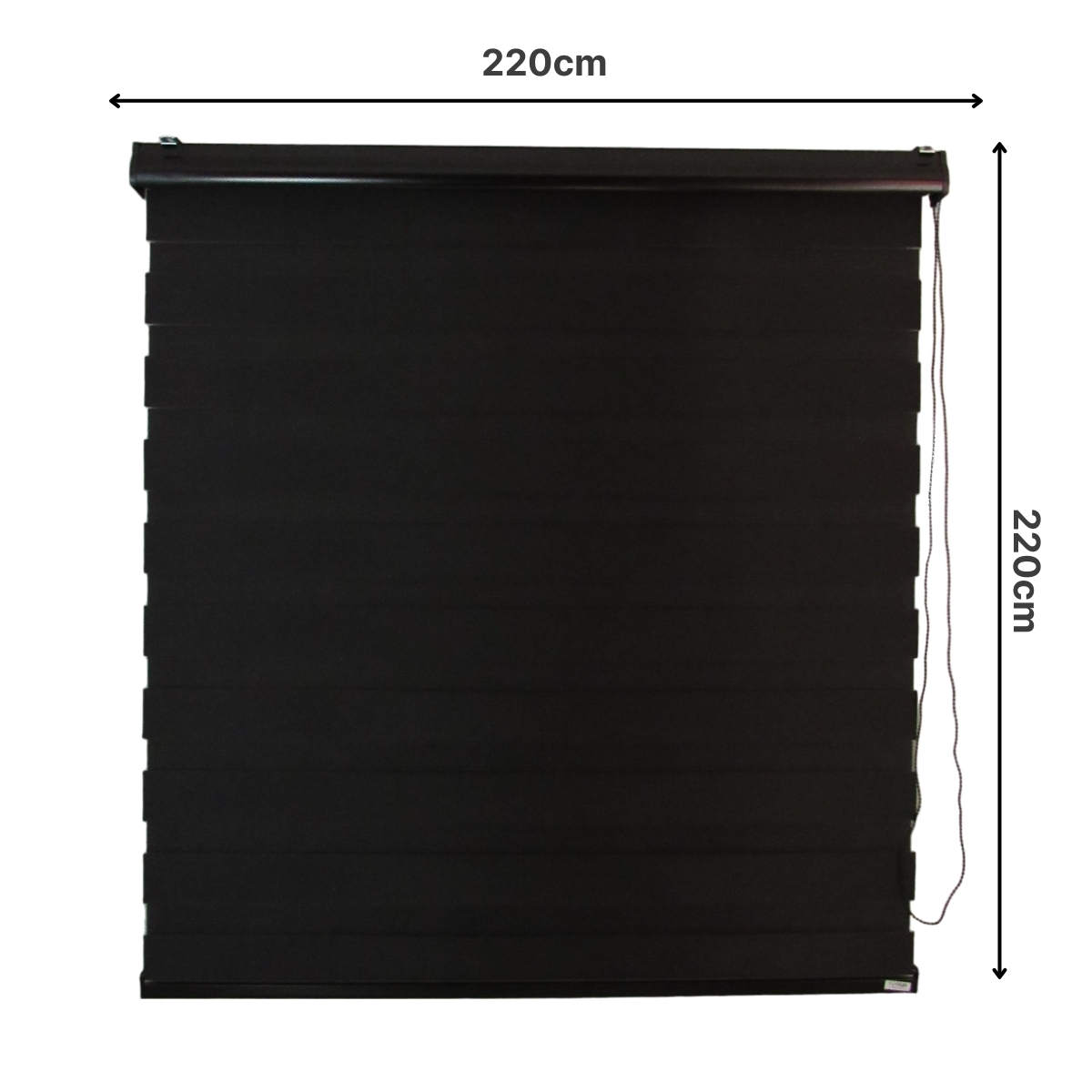 Persiana Rolo Double Vision Zebra 220larg x 220alt Preta c/ bando