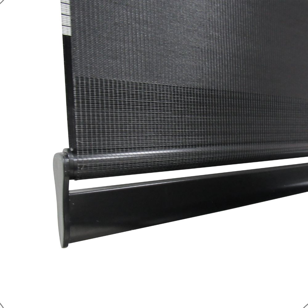 Persiana Rolo Double Vision Zebra 220larg x 220alt Preta c/ bando