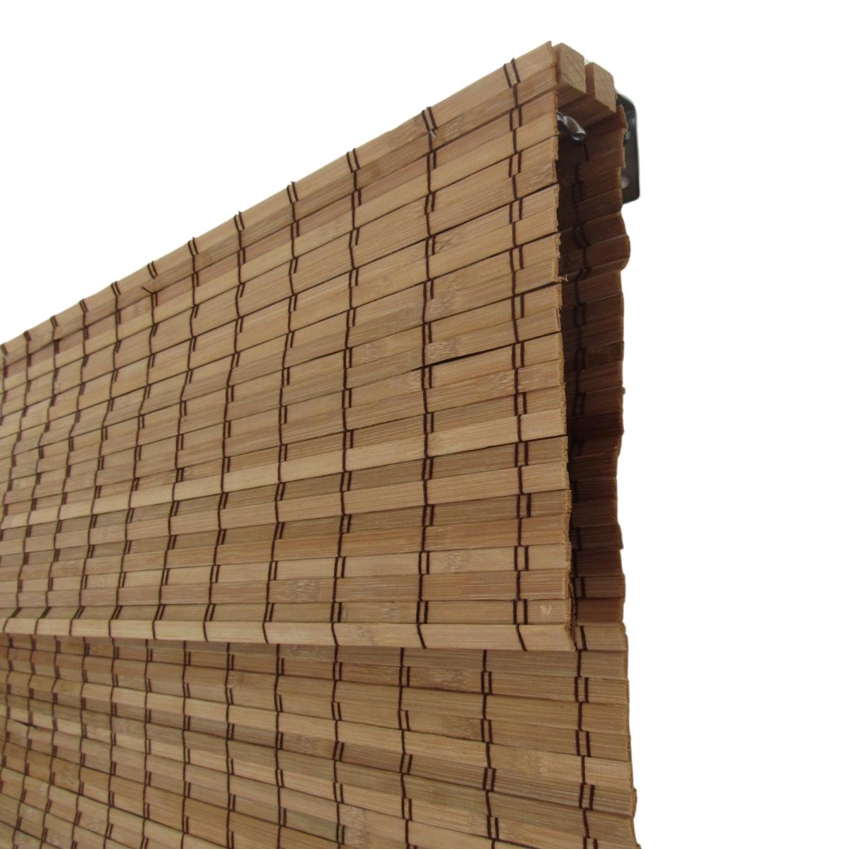 Persiana Romana Bambu Block 240larg x 220alt Natural (2pçs)