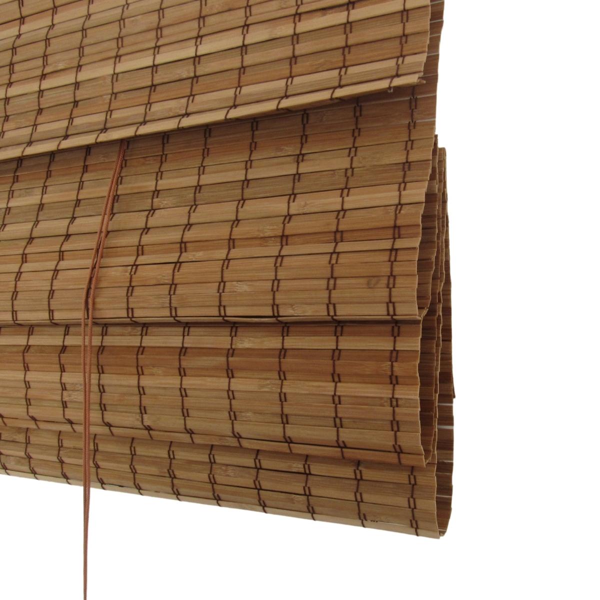 Persiana Romana Bambu Block 240larg x 220alt Natural (2pçs)