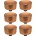 Conjunto de 6 Puxadores 194 Yuma Ponto Cobre Para Móveis Armários e Gavetas