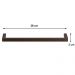 Kit 10 Puxadores Alça 256mm Retos Bronze Móveis Oeiras Torra