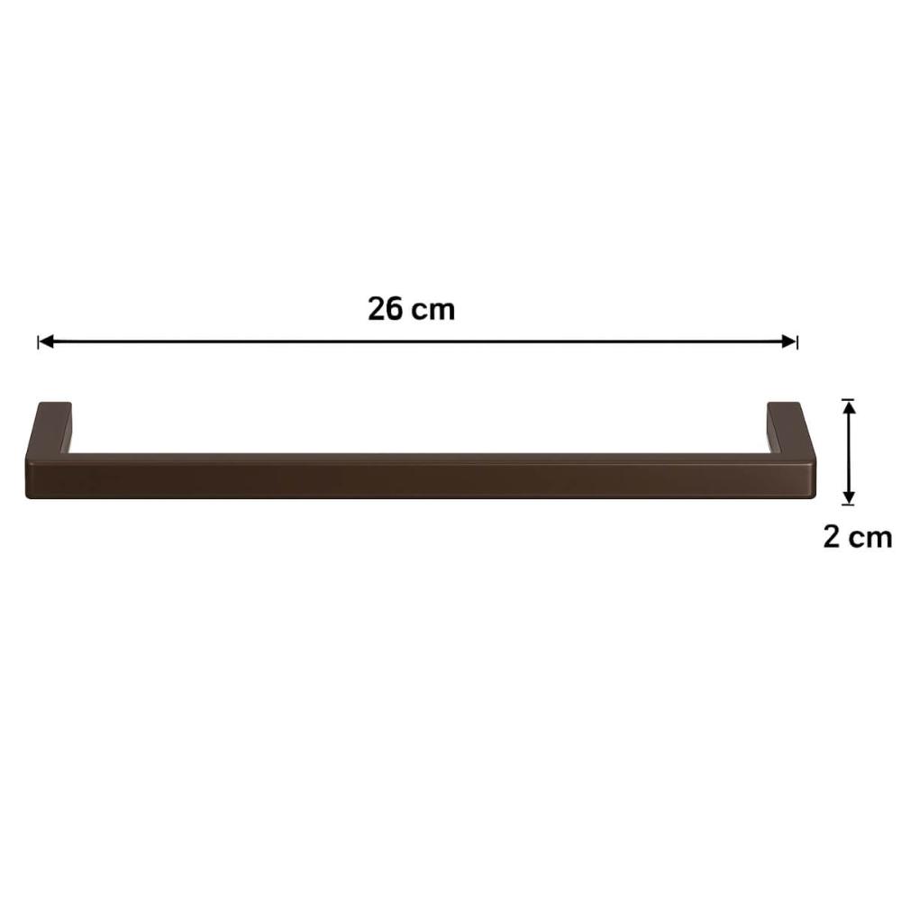 Kit 10 Puxadores Alça 256mm Retos Bronze Móveis Oeiras Torra