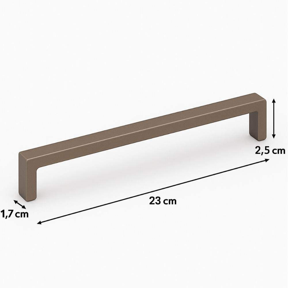 Kit 10 Puxadores Alça Piauí Bronze 224mm Estilo Clássico Móveis Gavetas Armários Torralba